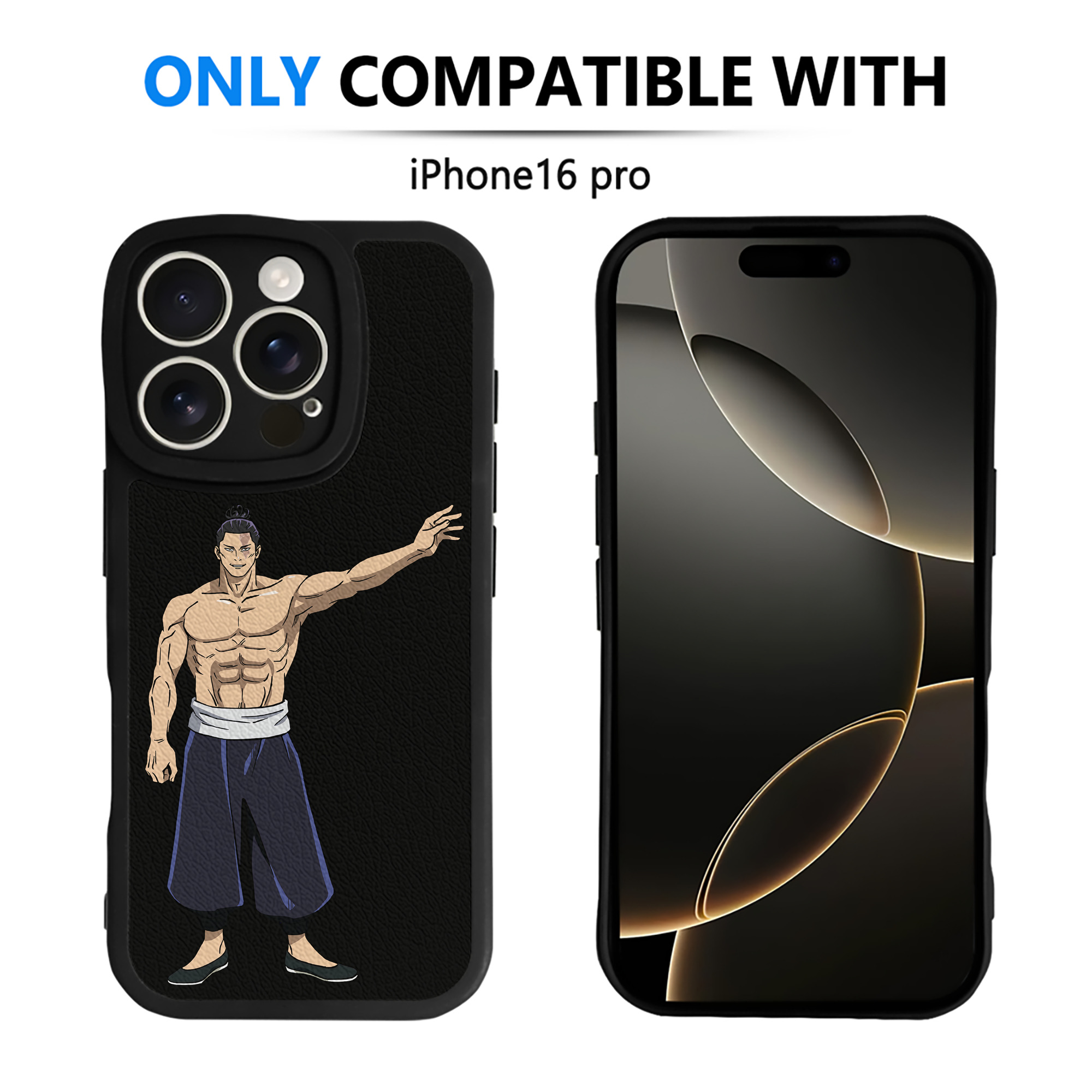 （画像用） 呪術廻戦 Jujutsu Kaisen 【iPhone 16シリーズ対応】シリコンスマホケース（レザー調） 材質：シリコン